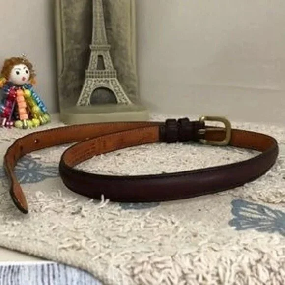 Coach Burgundy Leather Belt - Picture 2 of 7